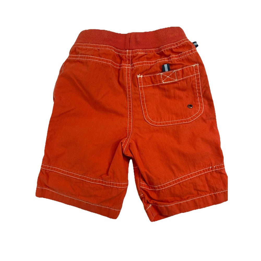 Baby Boden Toddler Boys Orange Long Cargo Shorts Pull On Elastic Waist, 18-24 M - Picture 4 of 5